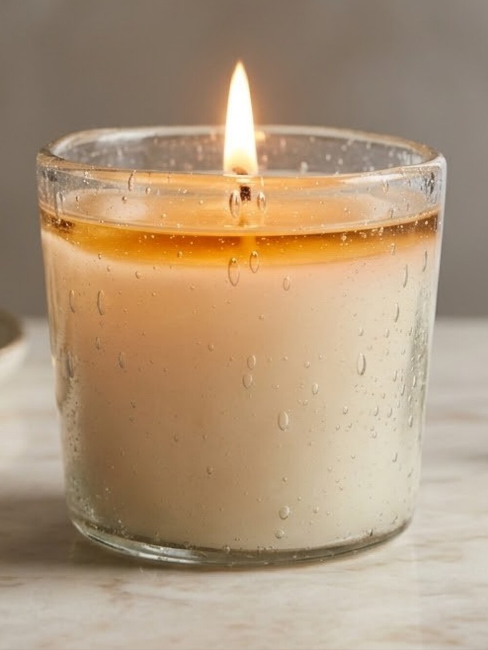 Himalayan Handmade Candles Cinnamon Tree Artisan Blown Glass Tumbler Candle